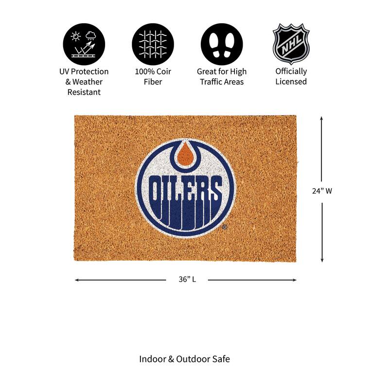 Edmonton Oilers Full Color Indoor/Outdoor Coir Mat