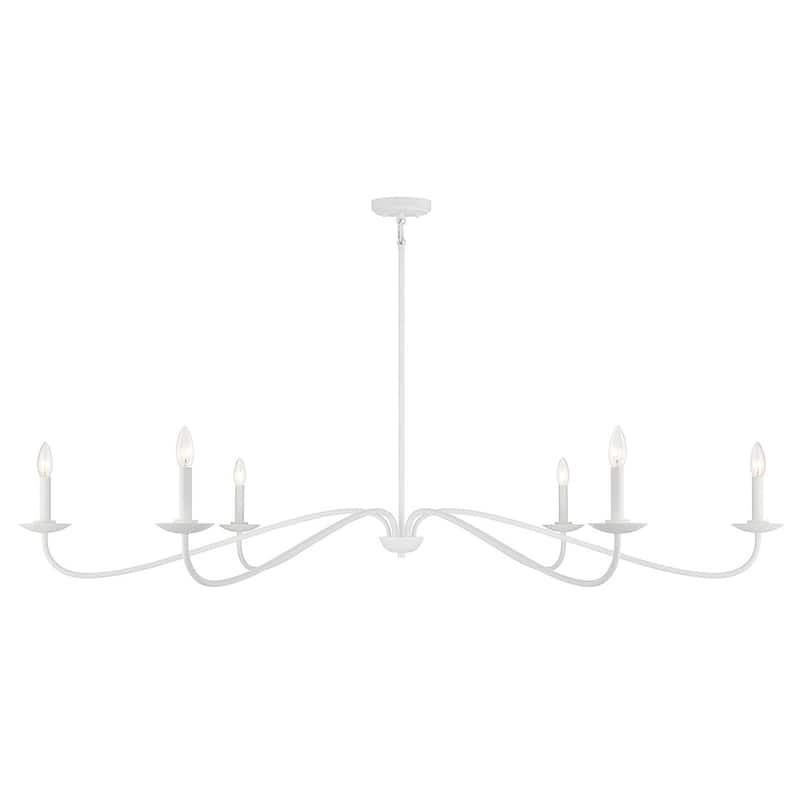 Meridian M100119 6 Light 62" Wide Taper Candle Style Chandelier