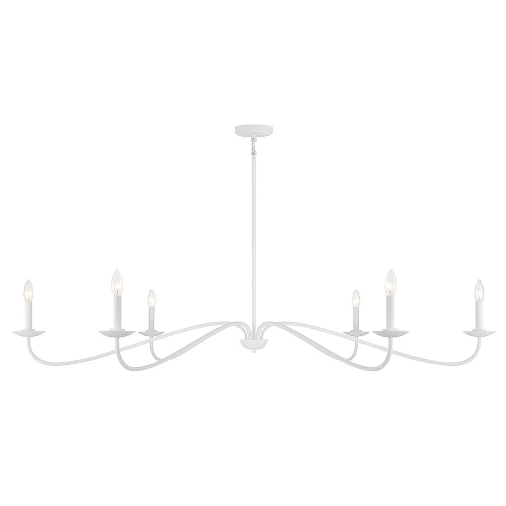 Meridian M100119 6 Light 62" Wide Taper Candle Style Chandelier