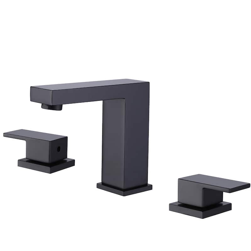 Double Handle Copper Widespread Bathroom Sink Faucet