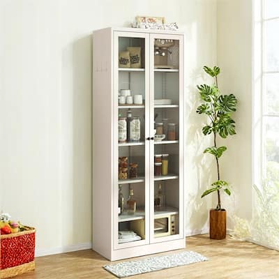 Metal Kitchen Pantry Cabinet,72" Tall Storage w/5 Adjustable Shelves