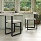 preview thumbnail 7 of 35, Corvus Caen Teddy Fabric Bar Stools with Wood Legs (Set of 2)