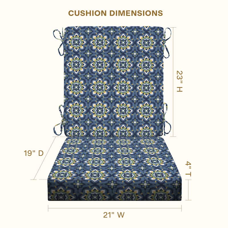 Outdoor Highback Dining Chair Cushion