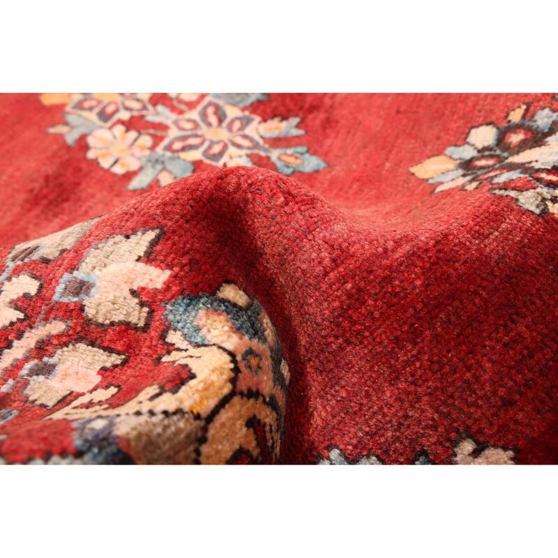ECARPETGALLERY Hand-knotted Andelz Red Wool Rug - 4'0 x 12'10