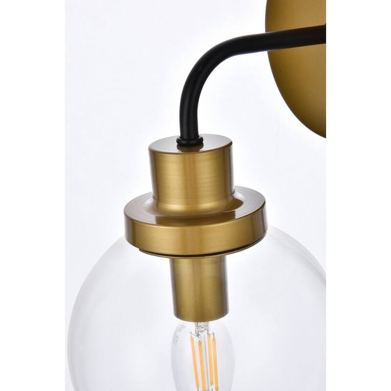Hudson Clear Glass 1-light Bath Sconce