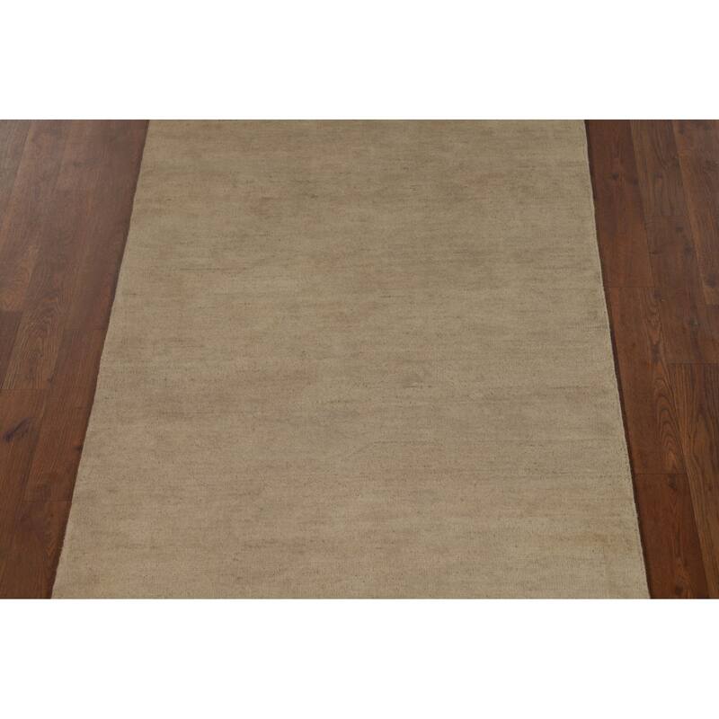 Gabbeh Modern Runner Rug Hand-Knotted Wool Carpet - 3'0"x 9'8"