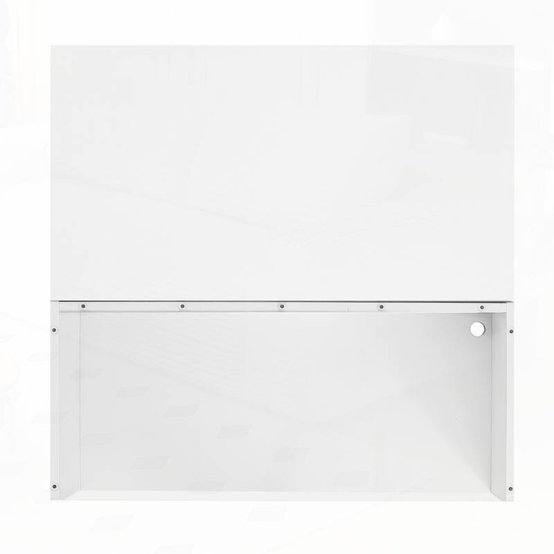 Square Coffee Table with Glass Top and High-Gloss Finish