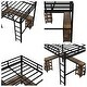 preview thumbnail 3 of 6, Full Metal Loft Bed with Desk and Shelves