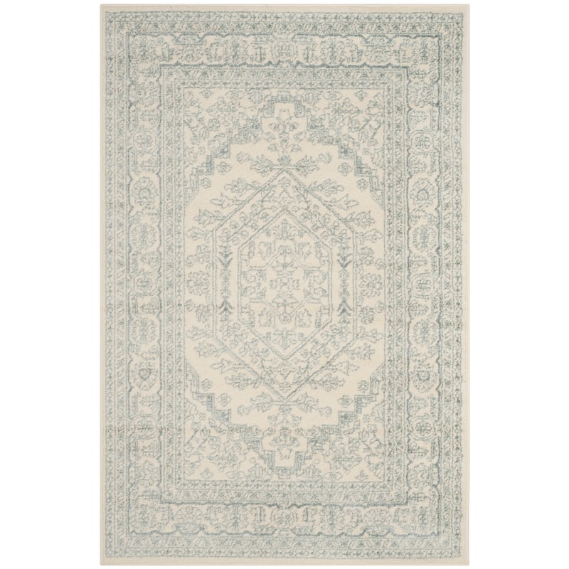 SAFAVIEH Adirondack Sian Rustic Oriental Medallion Rug - 4' x 6' - Ivory/Slate