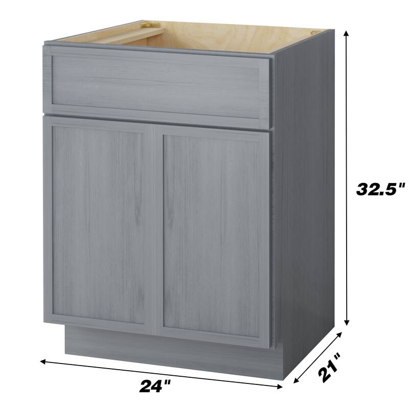 Vanity Art 24" Freestanding Single Base Storage Cabinet with Soft Close Doors