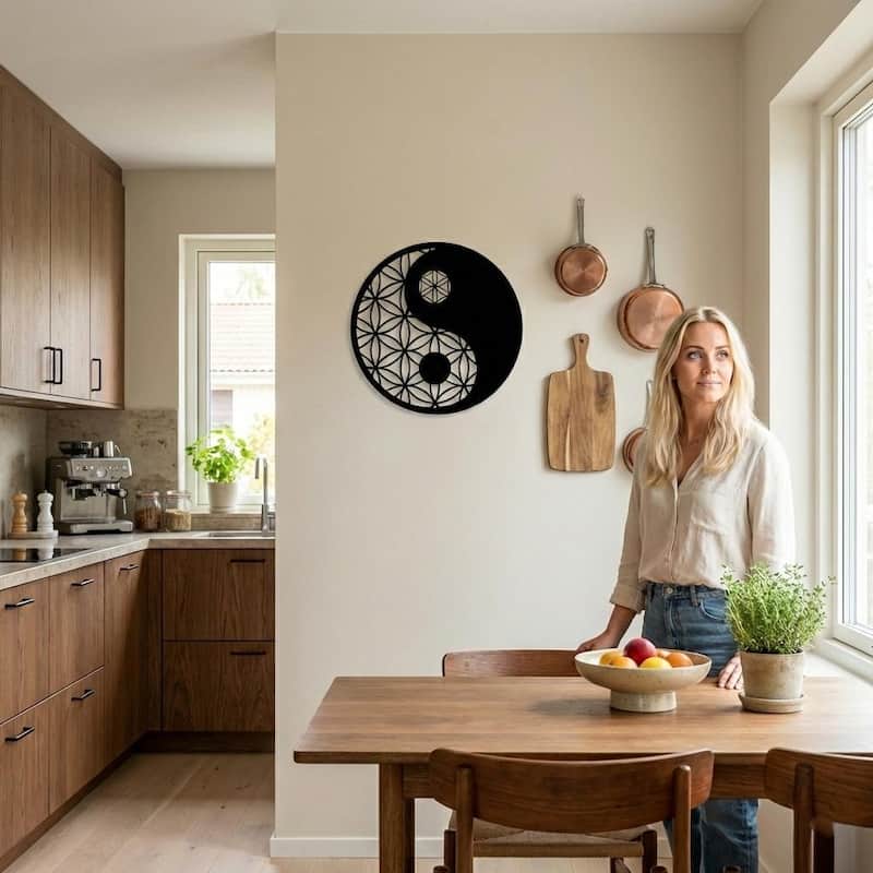 Yin Yang Metal Wall Decor for Home and Outside