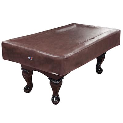 GSE™ 7ft/8ft/9ft Heavy Duty PU Leatherette Billiard Pool Table Cover - Brown
