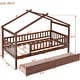 preview thumbnail 19 of 28, Twin House Bed with 2 Storage Drawers,Rails and Roof for Kids