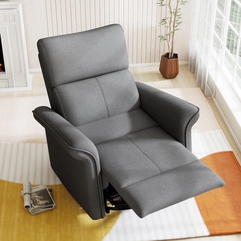 270°Power Swivel Rocker Recliner Chair for Adult,Rocking Glider Nursery Recliner for Small Spaces,Fabric Rocking Chair