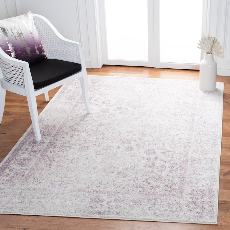 SAFAVIEH Adirondack Dakota Rustic Shabby Chic Distressed Rug - 8' x 10' - Ivory/Lavender