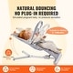 preview thumbnail 3 of 8, Light Grey Adjustable Baby Bouncer Seat with Toy Bar and 2 Recline Angles Foldable Rocker with Harness