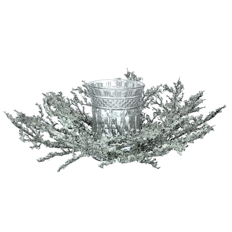 16" Premium Ice Spray With Hurricane Centerpiece