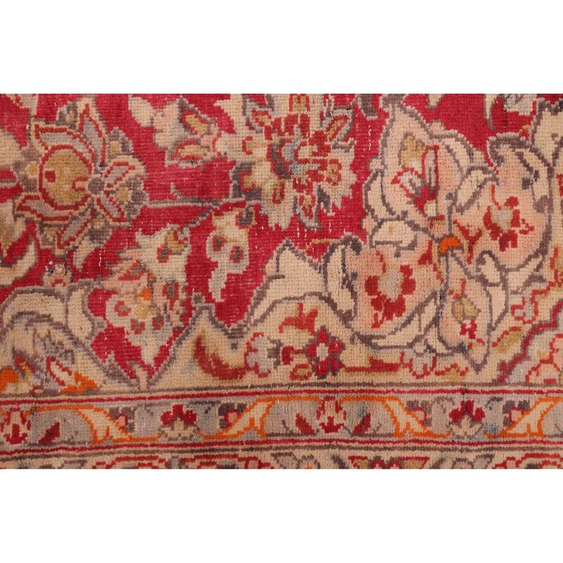 ECARPETGALLERY Hand-knotted Antalya Vintage Burgundy Wool Rug - 9'9 x 12'10