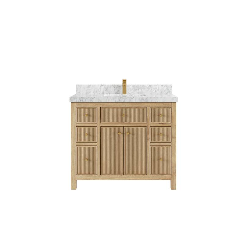 Willow Collections 42 in. W x 22 in. D Sonoma Teak Single Sink Bathroom Vanity with Countertop
