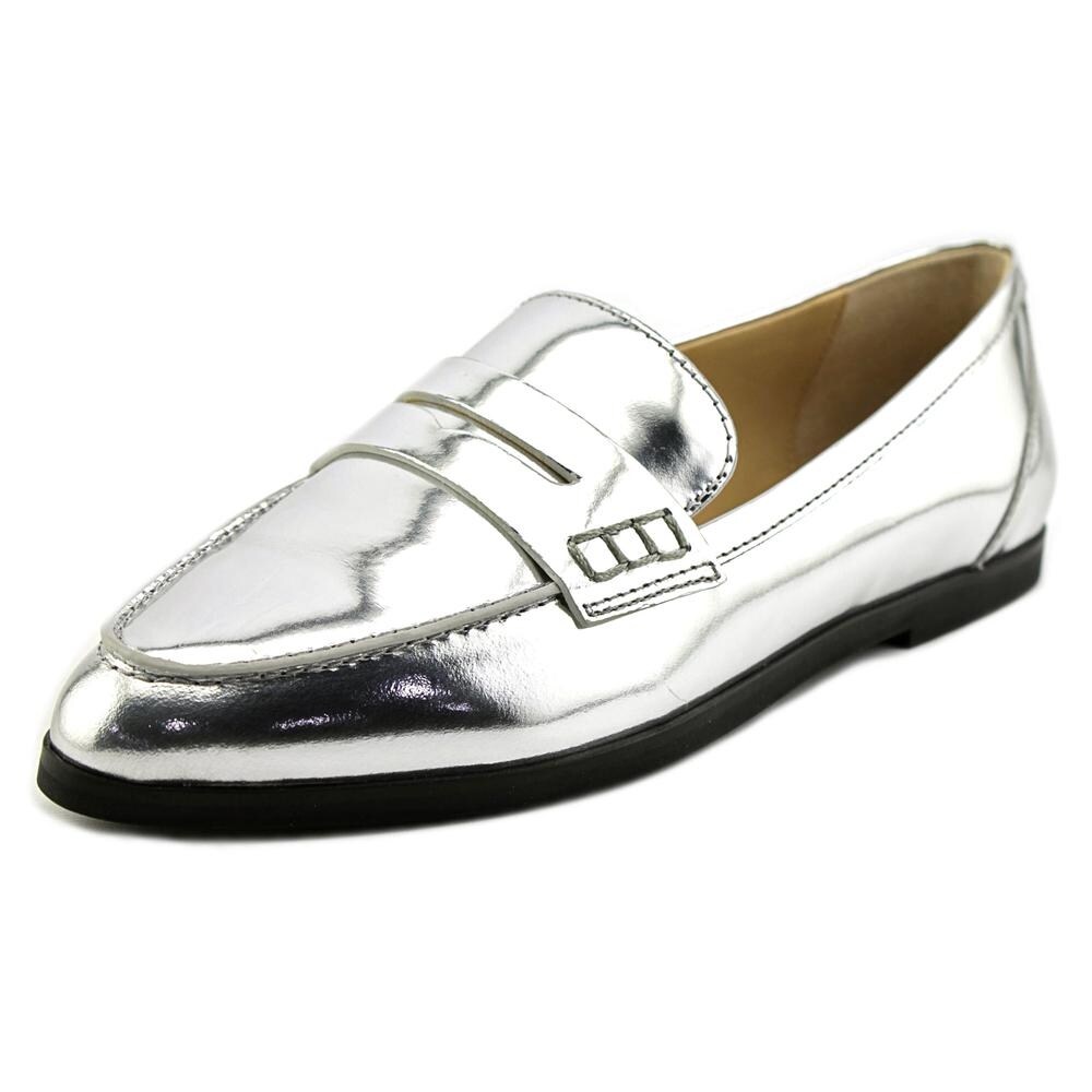 michael kors silver loafers