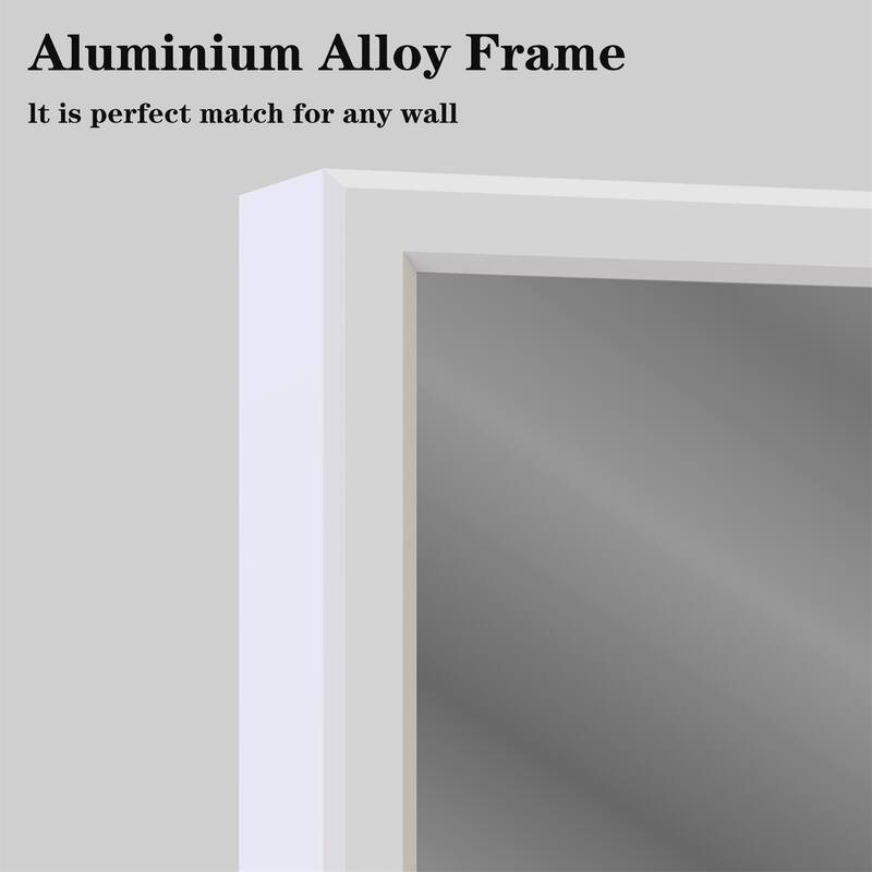48" x 32" Modern Rectangle Bathroom Wall Mirror with Aluminum Frame