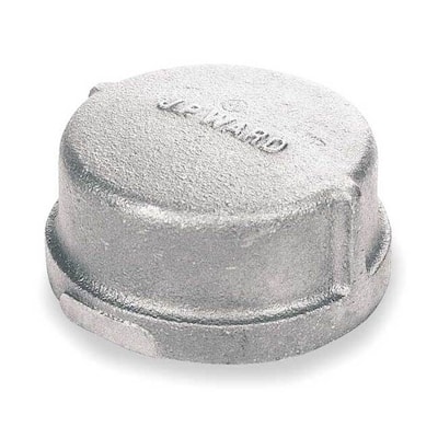 Manufacturer Varies Round Cap, Malleable Iron, 4 in, FNPT 2WJ69 - 1 Each