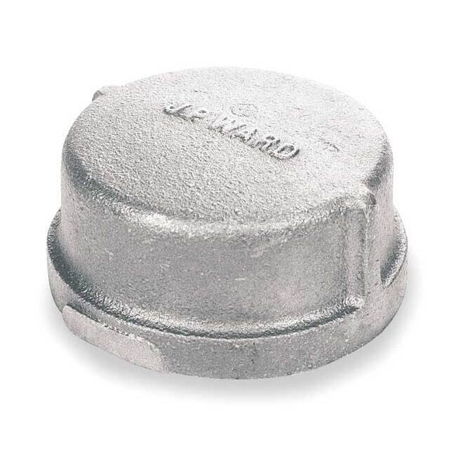 Manufacturer Varies Round Cap, Malleable Iron, 4 in, FNPT 2WJ69 - 1 Each