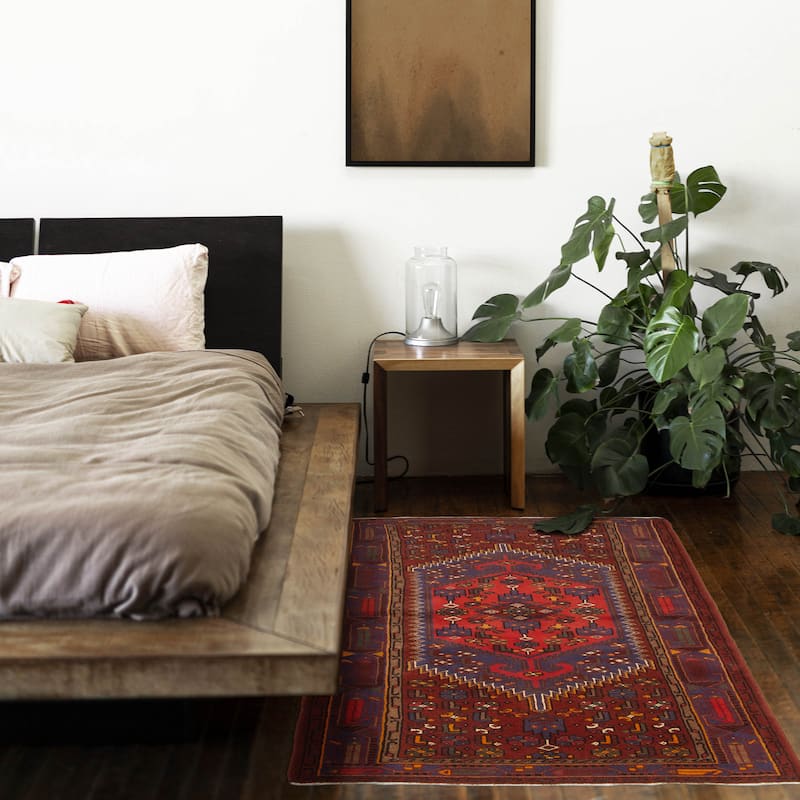 ECARPETGALLERY Hand-knotted Andelz Red Wool Rug - 4'2 x 6'9