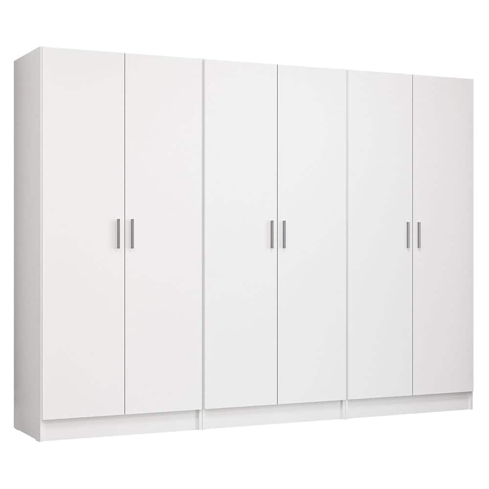 Madesa 6 Doors Storage Cabinet with Ample Shelves Space 94"L Utility Armoire Closet Entryway and Bedroom Organization Unit