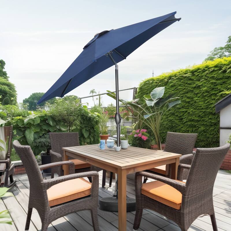 Ainfox Patio Umbrella Without Base for Garden Patio - 9ft-Navy Blue