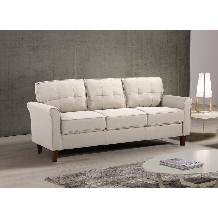 Kouchouk 78.7'' Linen Flared Arm Sofa