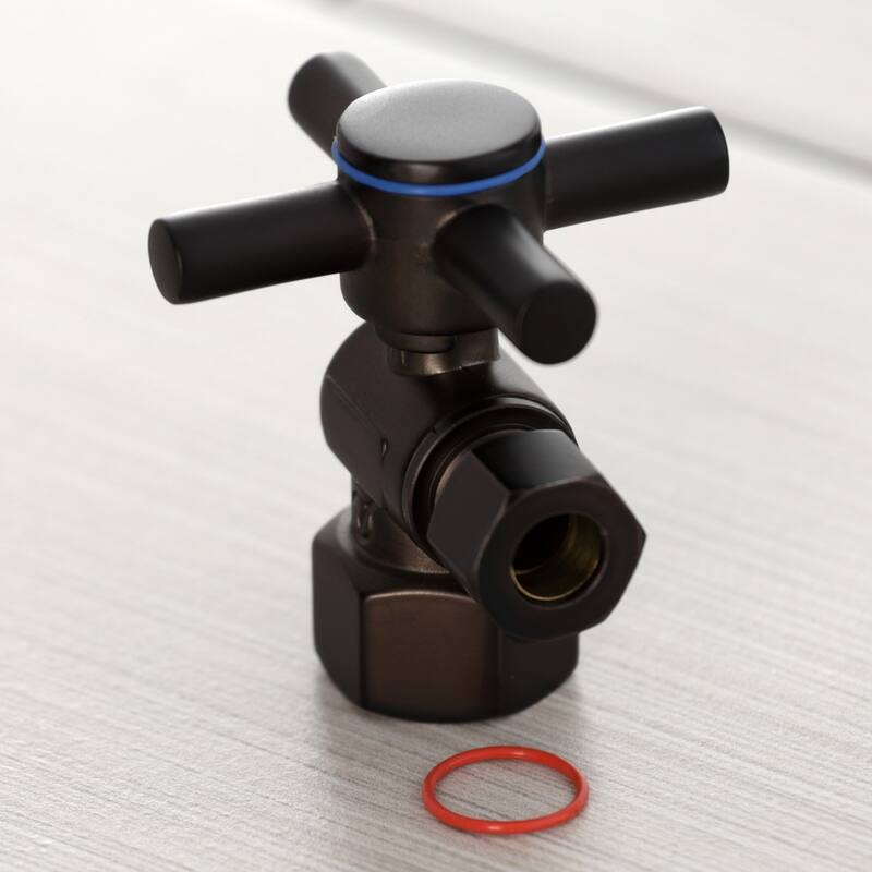 Kingston Brass Concord 1/2" FIP x 3/8" O.D. Comp Quarter-Turn Angle Stop Valve