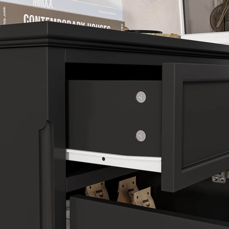 Combo Dresser Chest Storage Cabinet Buffet Sideboard White/Black/Grey