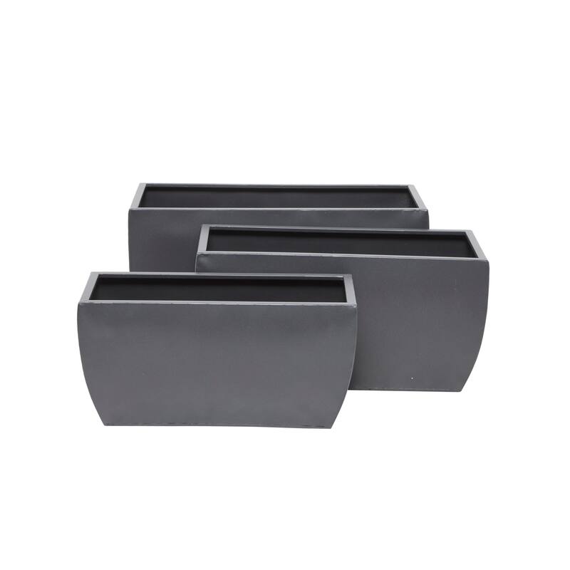 Metal Modern Planter (Set of 3) - S/3 20", 18", 16"W