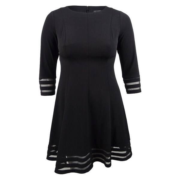 Shop Jessica Howard Women S Plus Size Shadow Stripe Fit Flare