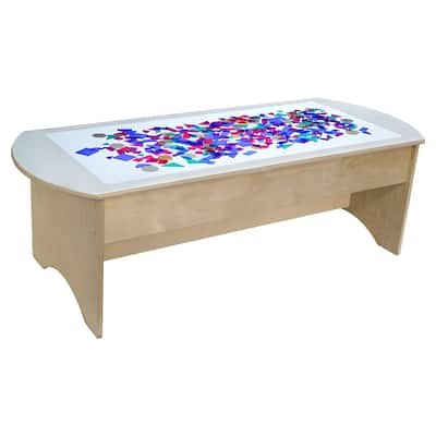 Wood Designs Baltic Birch Plywood 48" Kids Brilliant Light Table without Storage for Preschool, Kindergarten - 18"