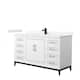 Option White, Black Trim, Carrara Cultured Marble Top