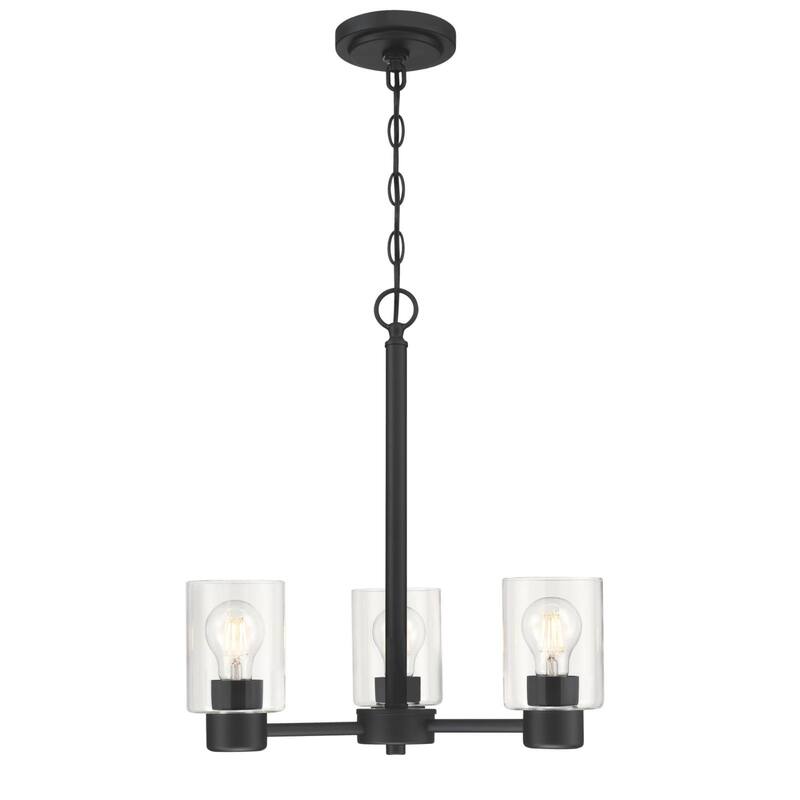 Westinghouse Lighting Sylvestre Three-Light Matte Black Indoor Chandelier