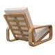 preview thumbnail 6 of 23, Christopher Knight Home - Outdoor Lounge Chair Acacia Wood with Beige Cushions