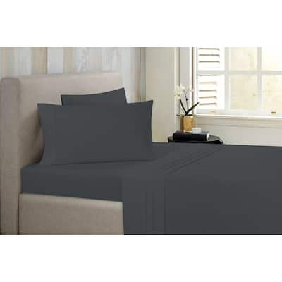 Bibb Home Antimicrobial 4 Piece Solid Sheet Set