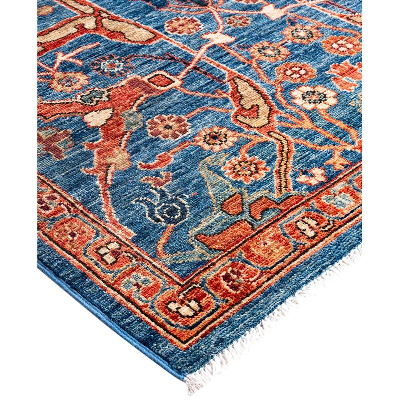 Serapi One-of-a-Kind Hand-Knotted Area Rug - Blue - 8' 0" x 9' 10"