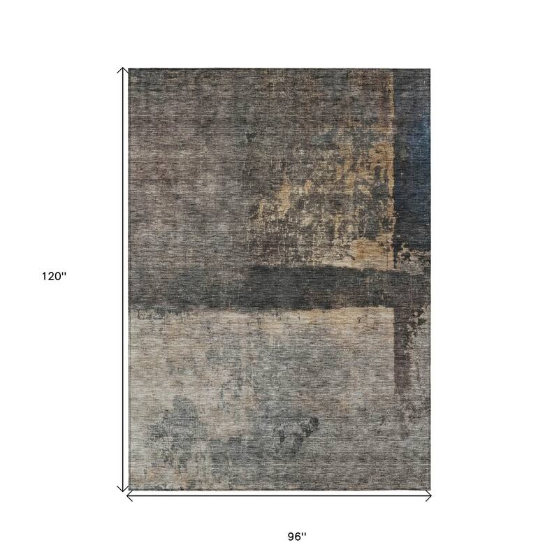 HomeRoots Abstract Transitional Rectangle Outdoor Rug