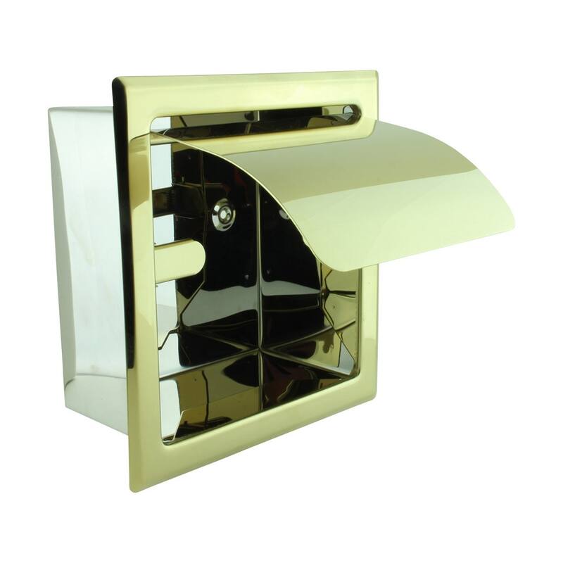 Recessed Toilet Paper Tissue Holder Gold Stainless Steel (Set of 2) Renovators Supply