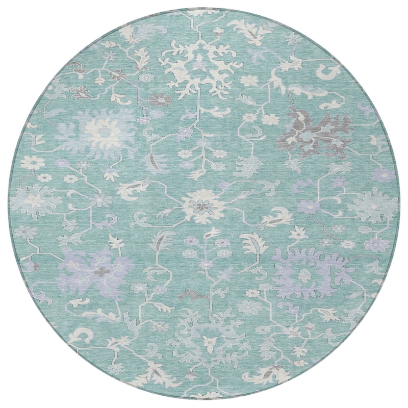 HomeRoots Floral Transitional Rectangle Outdoor Rug