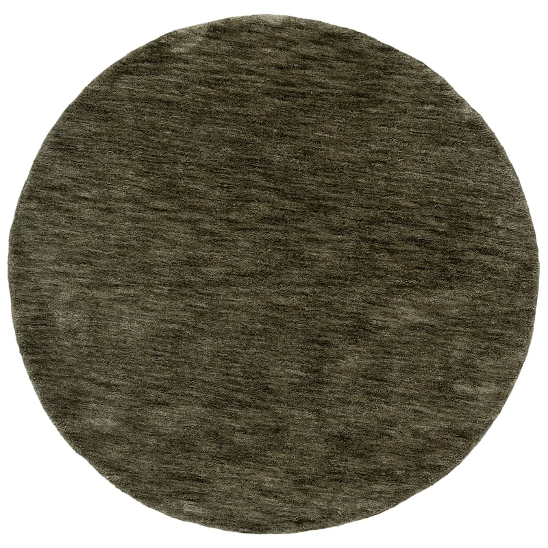 SAFAVIEH Handmade Carmine Virginica Modern & Contemporary Rug - 6' Round - Green