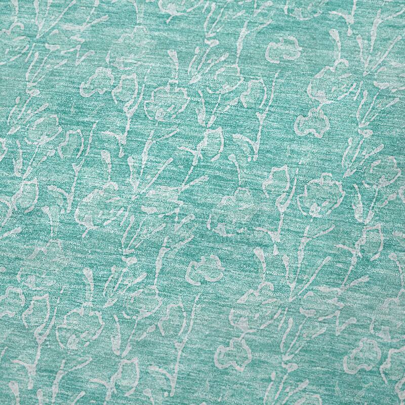 Premium Machine Washable Modern Floral Sherpa Throw Blanket