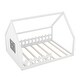 preview thumbnail 7 of 10, White Full Pine House Bed with Fence