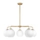 preview thumbnail 14 of 29, 5-Light Modern Linear Sputnik Branch Kitchen Island Light Clear Glass Globe Bubble Chandelier for Dining Room