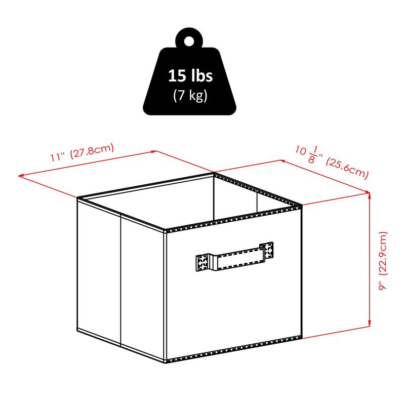Capri 5-Pc Storage Shelf with 4 Foldable Fabric Baskets