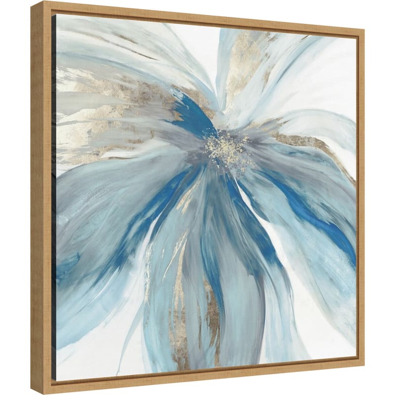Blue Monarch I (Flower) by Asia Jensen Framed Canvas Art